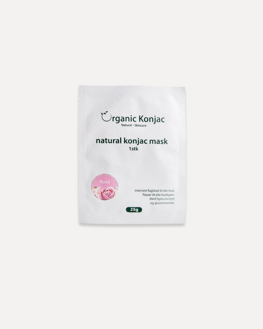 Organic Konjac Mask Rose - Organic Konjac Hudpleje