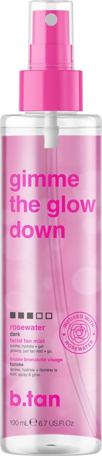 Tan Gimme The Glow Down Facial Tan Mist 190ml - B Tan Hudpleje  - 9347108051321