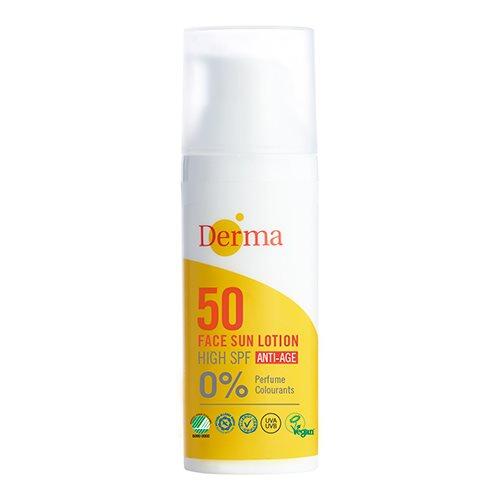 Derma Solcreme Ansigt Spf 50ml - Derma Hudpleje  - 5709954038552