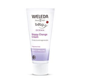 Hvid Weleda Nappy Change Cream White Mallow 50ml - Weleda Hudpleje  - 4001638096652