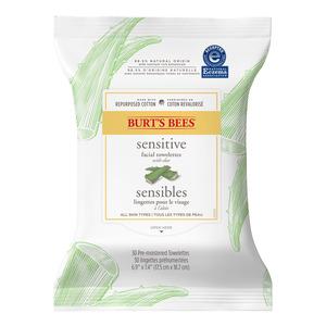 Burt Bees Facial Cleansing Towelettes Sensitive Stk - Burt's Bees Hudpleje  - 792850016781
