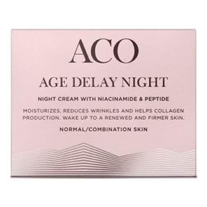 Aco Age Delay Night Cream Normal Hud - Aco Hudpleje  - 7319861021059