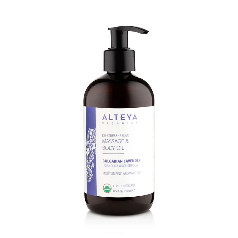 Alteya Organics Lavender Massage & Body Oil Stress Relax - Alteya Organics Hudpleje  - 3800219790313