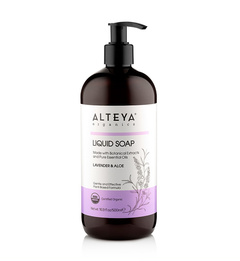 Alteya Organics Økologisk Flydende Sæbe Lavender & Aloe 500ml - Alteya Organics Hudpleje  - 3800219794366