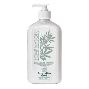 Hvid Australian Gold Hemp Nation Bodylotion Eucalyptus & White Tea 535 - Australian Gold Hudpleje  - 054402400845