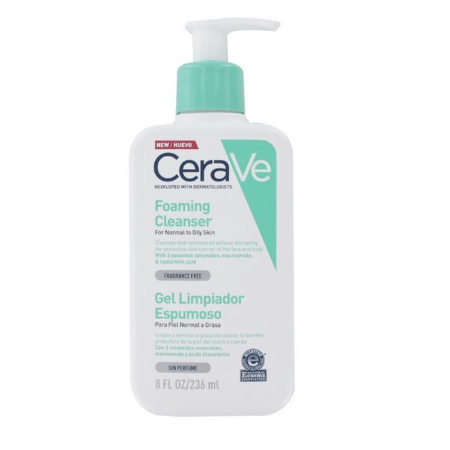 Cerave Foaming Cleanser Normal Oily Skin 236 - Cerave Hudpleje  - 3337875597197