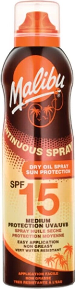 Malibu Continuous Dry Oil Sun Spray Spf 175 - Malibu Hudpleje  - 5025135116919