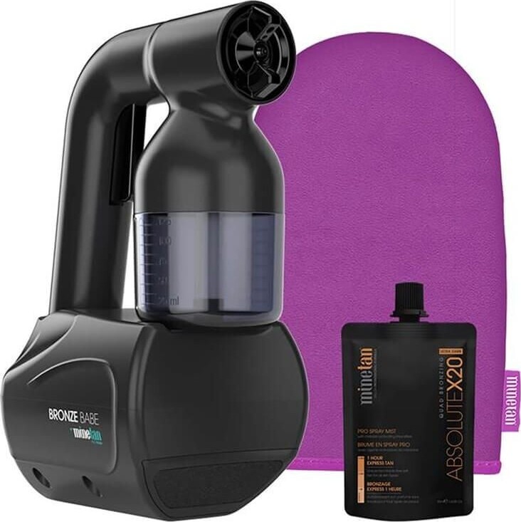 Sort Minetan Personal Spray Tan Kit Black - Minetan Hudpleje  - 9347108007779