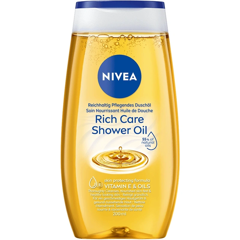 Nivea Rich Care Shower Oil 200 - Nivea Hudpleje  - 4005900804280