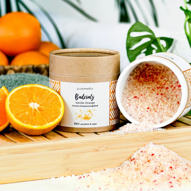Puremetics Badesalt Vanilje & Appelsin - Puremetics Hudpleje  - 4251844901619