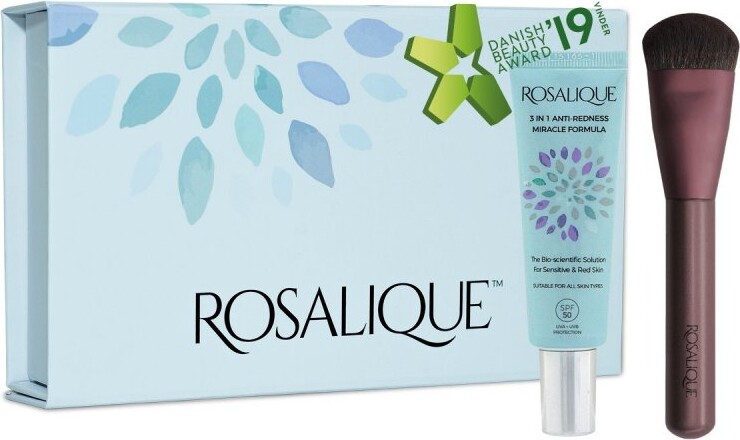 Rosa Lique Gaveæske Med Dagcreme Foundation Børste - Rosalique Hudpleje  - 5060130034929