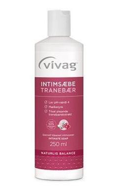 Vivag Intimsæbe Tranebær 250ml - Vivag Hudpleje  - 7310610029685